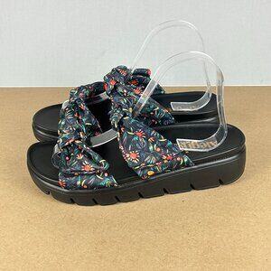Alegria PG Lite Sage Two Strap Floral Slide Sandals Womens 8/8.5 EU 38 Black